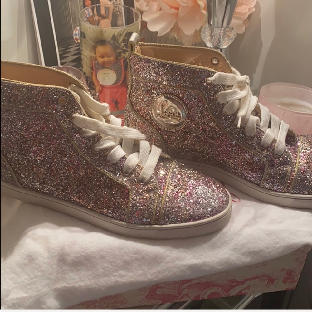 Christian Louboutin size 38 1/2  wore twice no rip
